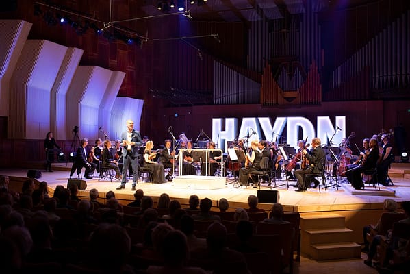 Haydn Festival, Danmarks Underholdningsorkester, 2022, set design: Gøje Rostrup, Photographer: Toke Bjørneboe